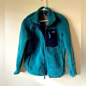 Patagonia Green-Blue Zippered Coat